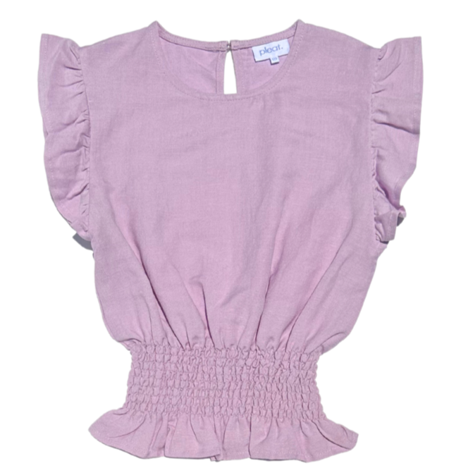 Cille Top - Lilac Linen