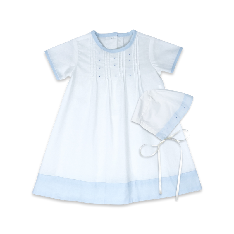 Blessings Daygown Set - White/Blue