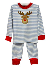 Blue Reindeer Pajamas