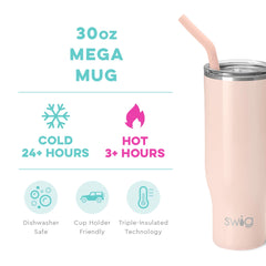 Shimmer Ballet Pink Mega Mug