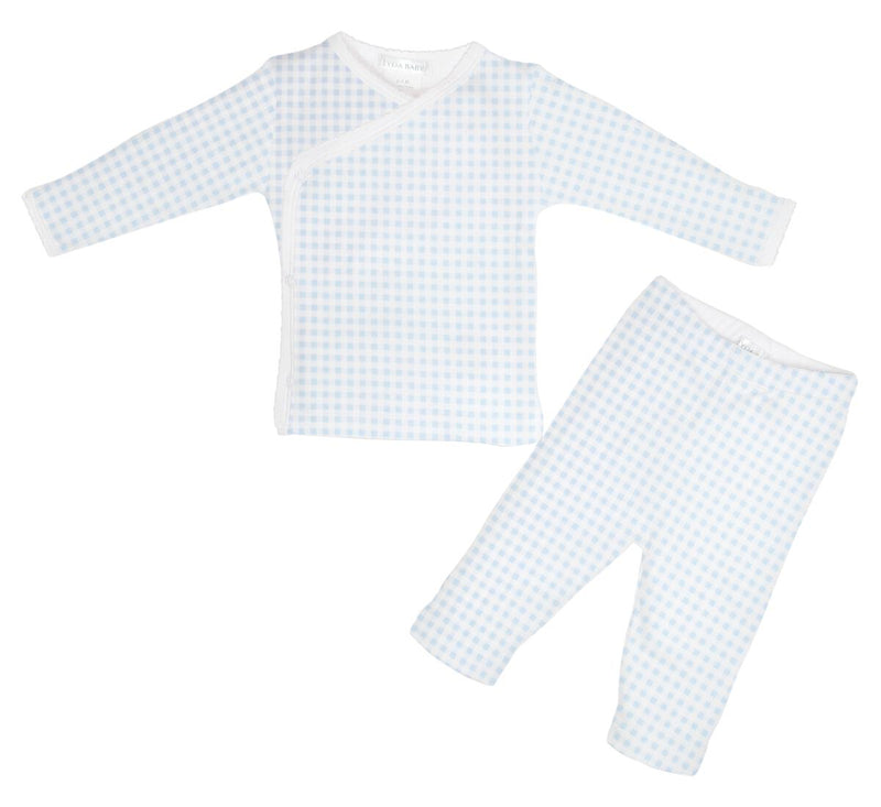 Blue Gingham Baby Set