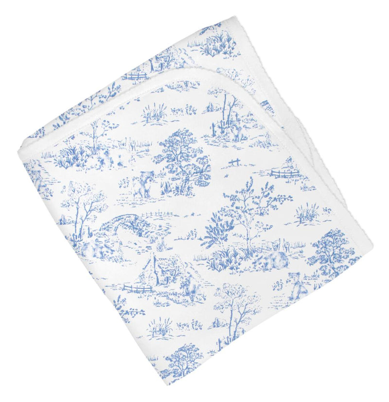 Blue Toile Blanket