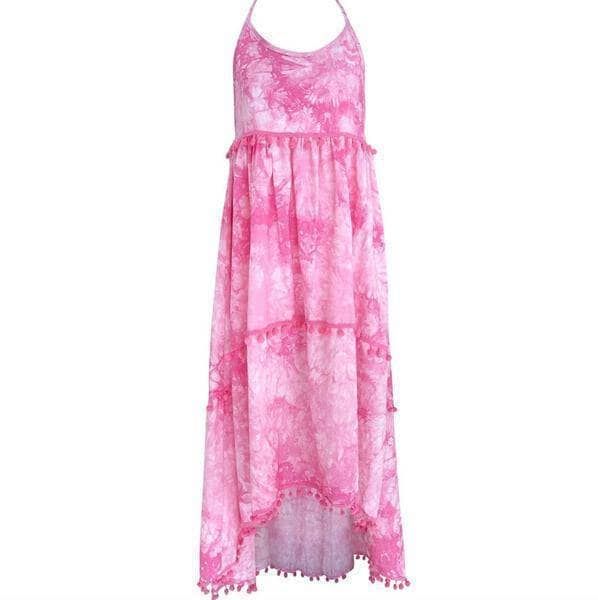 Tie Dye Pom Pom Dress