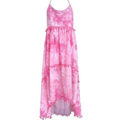 Tie Dye Pom Pom Dress