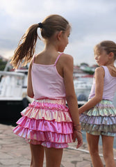 Hologram Ruffle Skort - Pink
