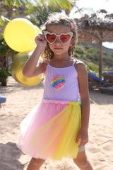 Rainbow Heart Tulle Dress