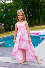 Tie Dye Pom Pom Dress