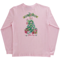Santa Tree on Pink Logo Tee