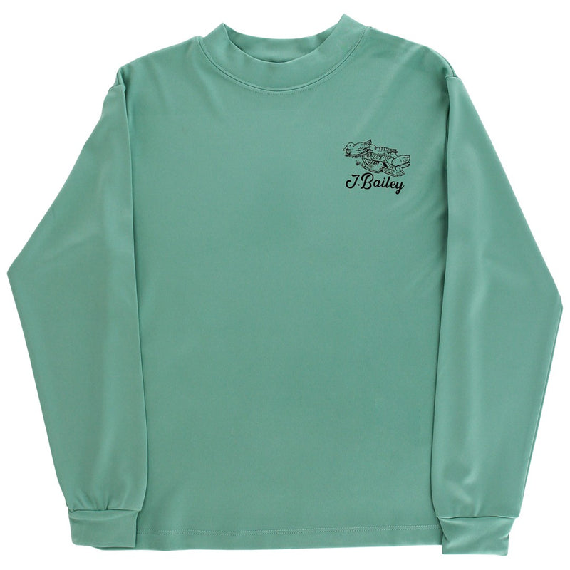 Ducks on Teal Long Sleeve Performance Logo Tee