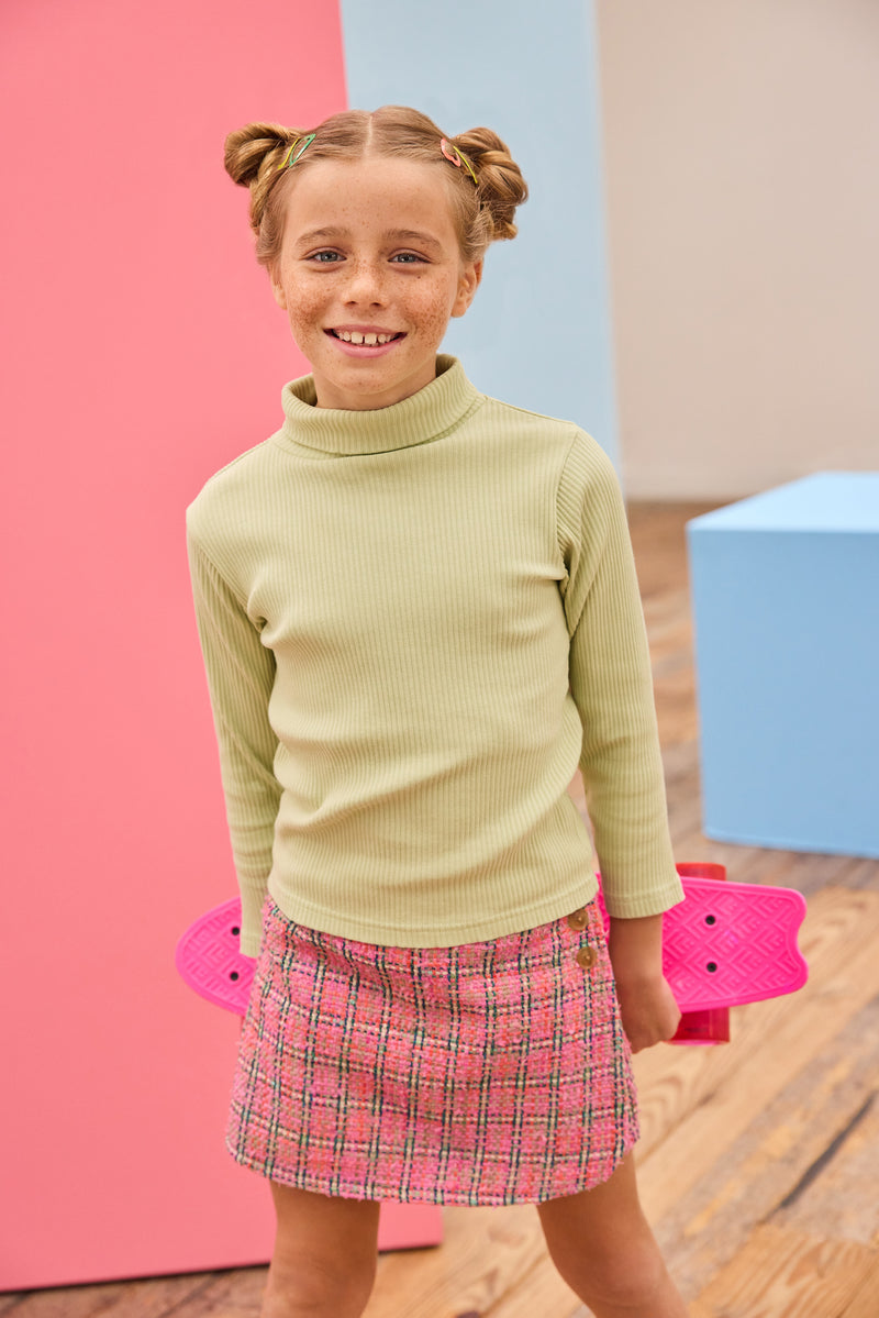 Ribbed Turtleneck - Pistachio