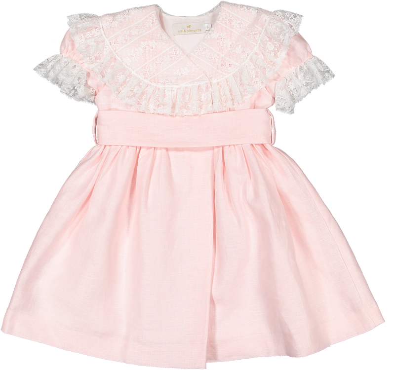 Pink Linen Cross Dress