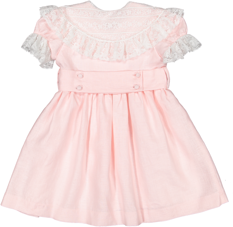 Pink Linen Cross Dress