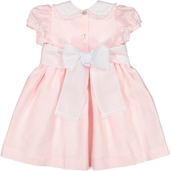 Pink Linen Classic Dress