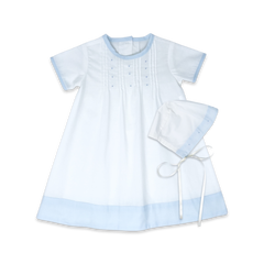 Blessings Daygown Set - White/Blue