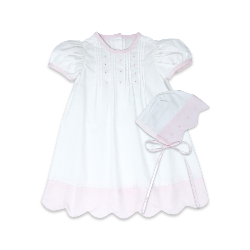 Blessings Daygown Set - White/Pink
