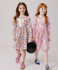 Pink Spider Web Steph Dress