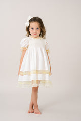 Margaret Dress - White Swiss Dot