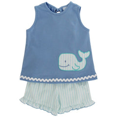 Girl's Whale Short Set