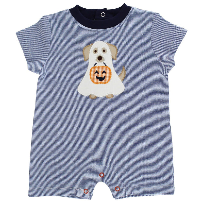 Boy's Happy Howl-O-Ween Knit Romper