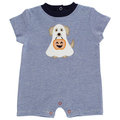 Boy's Happy Howl-O-Ween Knit Romper