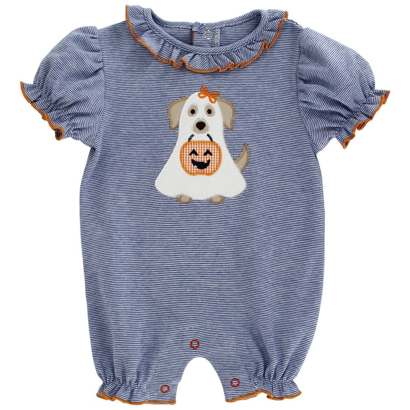 Girl's Happy Howl-O-Ween Knit Romper