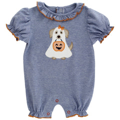 Girl's Happy Howl-O-Ween Knit Romper
