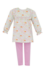 Pumpkin Print Tunic Set