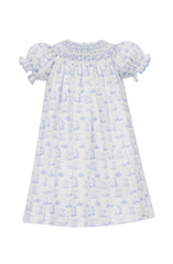 Bunny French Toile Bishop Dress