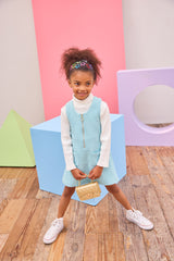 Retro Jumper - Aqua Quilted Trellis