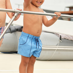 Blue Paneled Boardie