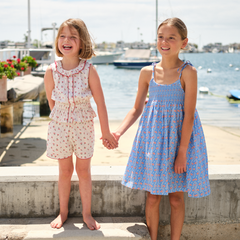 Blue Primrose Smock Tie Dress