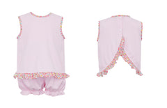 Isabella Pink Knit Bloomer Set