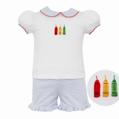 Girl’s Crayon Knit Short Set