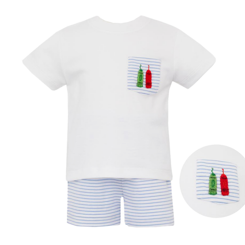Boy’s Crayon Knit Short Set