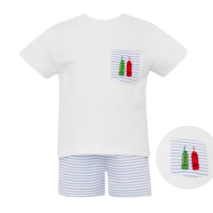 Boy’s Crayon Knit Short Set