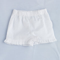 White Ruffle Shorts
