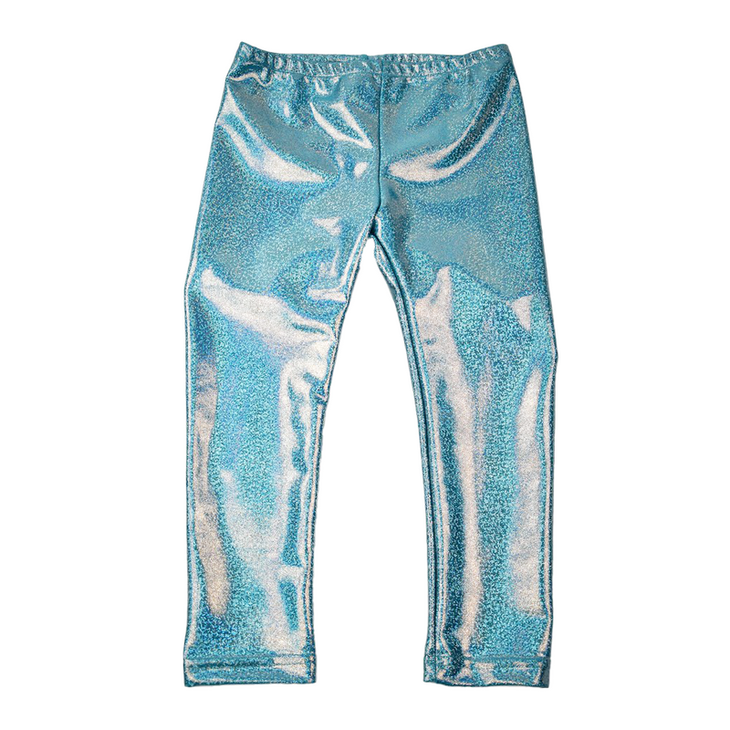Sparkly Leggings - Aqua