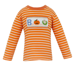 Boo Knit Orange Stripe T-Shirt
