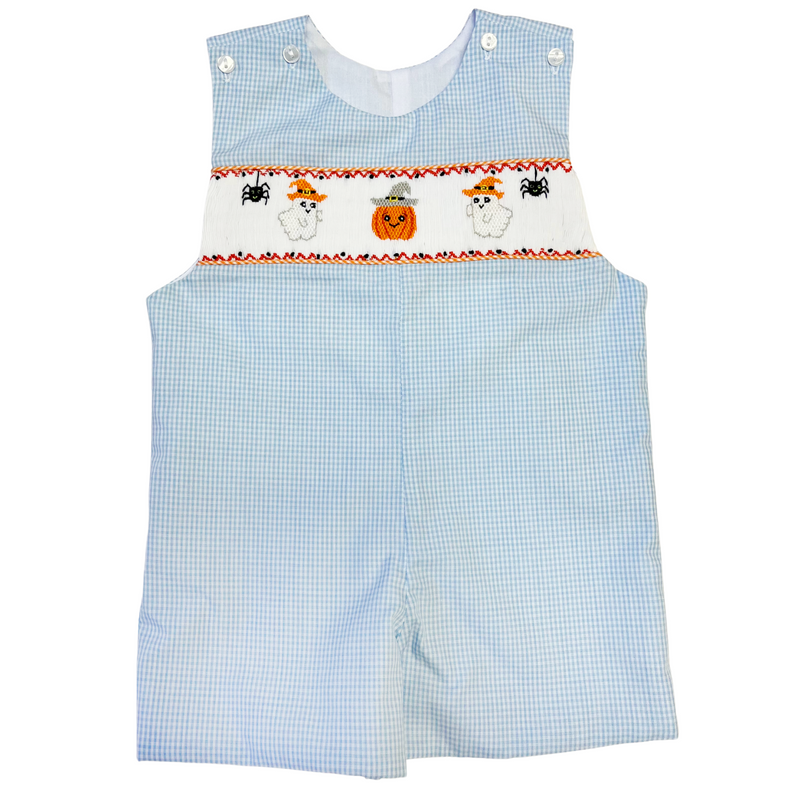 Halloween Smocked Shortall