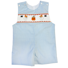 Halloween Smocked Shortall