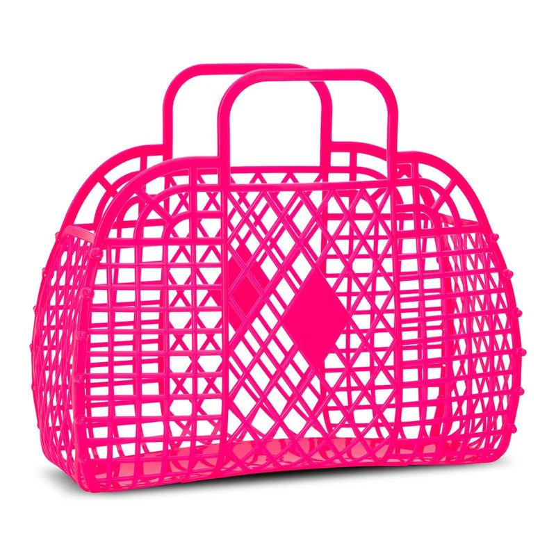 Neon Pink Jelly Tote - Small