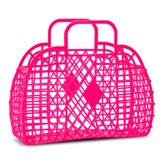 Neon Pink Jelly Tote - Small