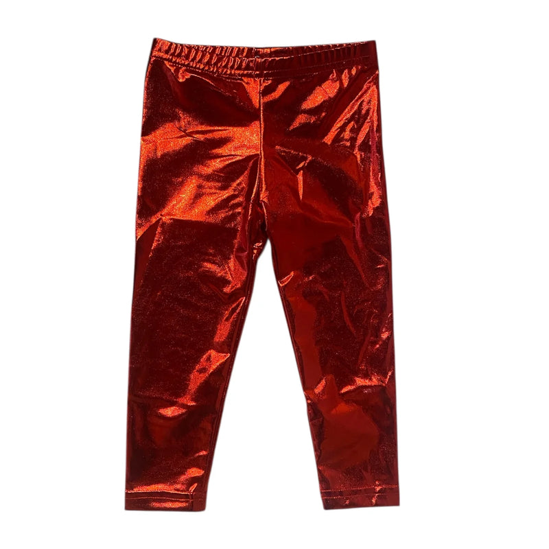 Metallic Red Leggings