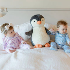 Parker Zippered Pajama Set - Penguin Party Blue