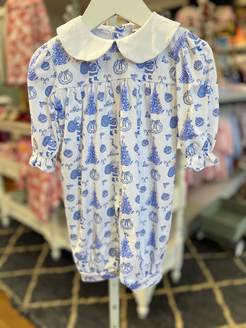 Christmas Toile Romper