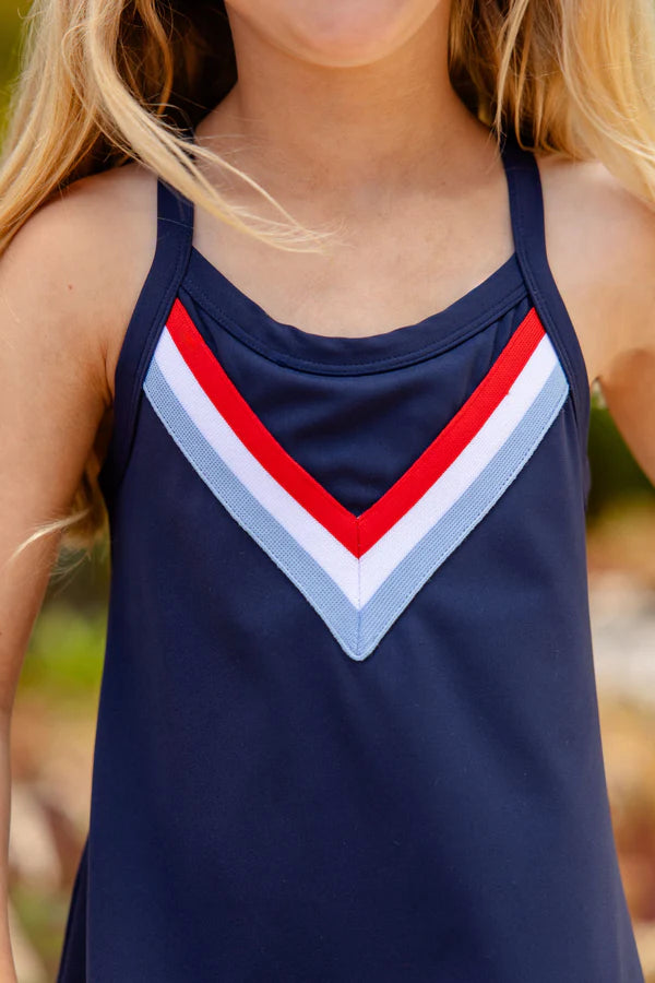 red white and blue tennis dress Prepletic Little Miss Tennis Dress