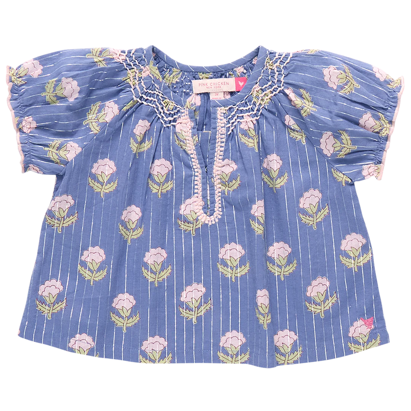 Ava Top - Periwinkle Small Bud