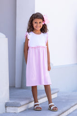 Alice Dress - Light Pink Stripe