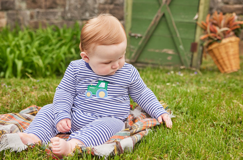 Applique Romper - Tractor