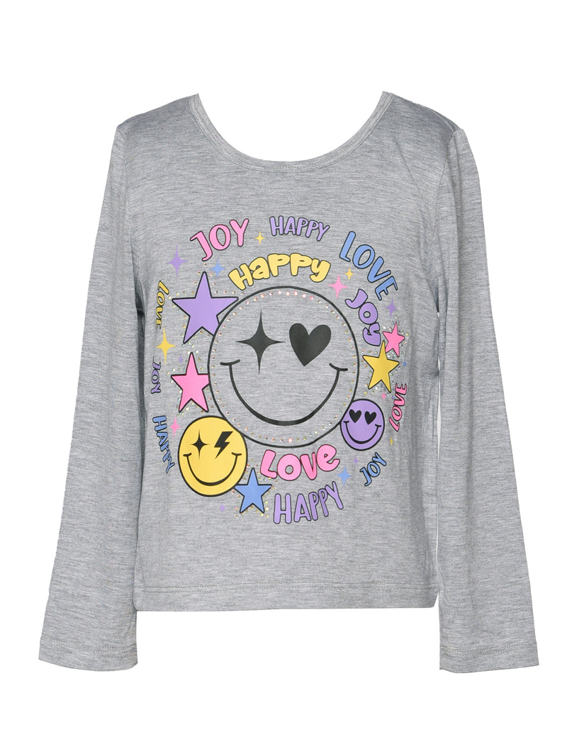 Happy Graphic Print Top